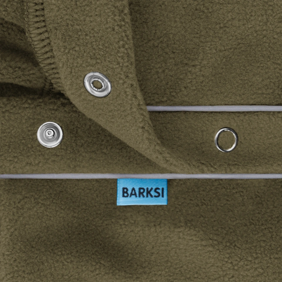 Фото Флісова кофта для собак TM Barksi Textile Оливковий/Чорний  2XS(215125) купити за ціною ₴422.00