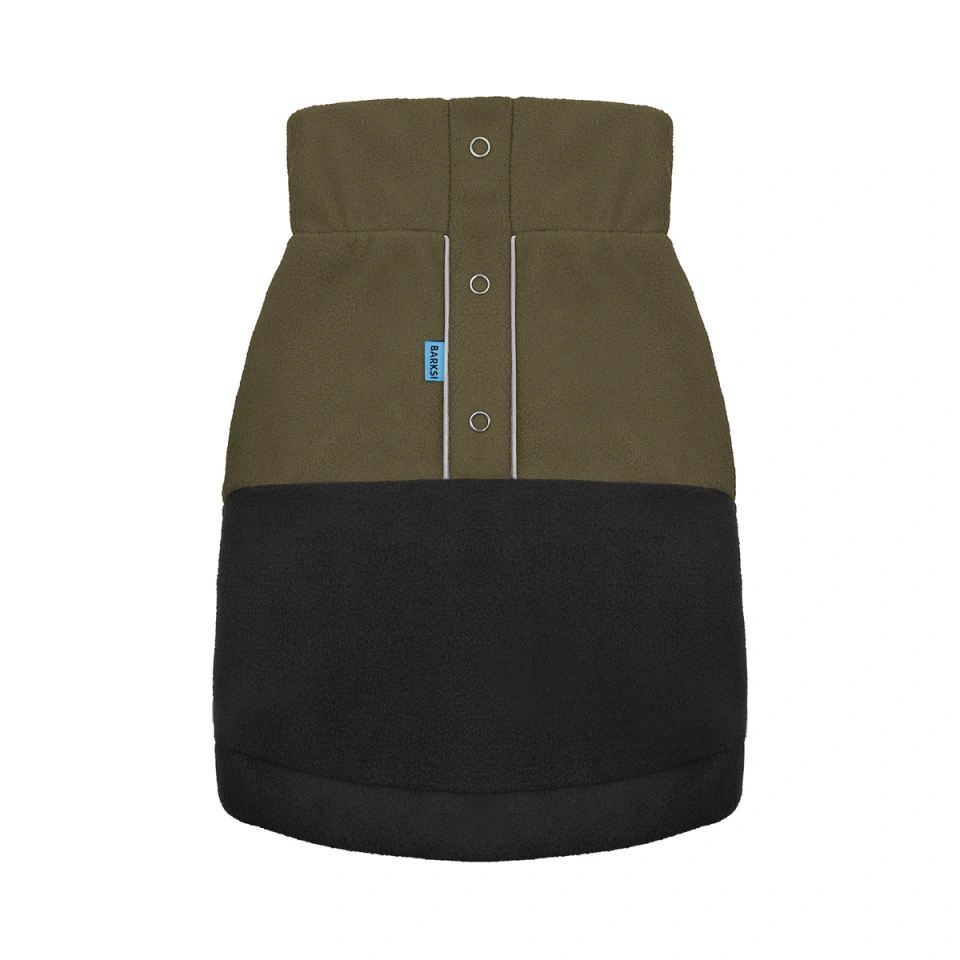 Фото Флісова кофта для собак TM Barksi Textile Оливковий/Чорний  2XS(215125) купити за ціною ₴422.00