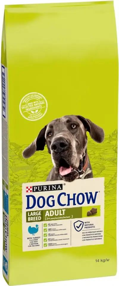 Фото DOG CHOW Large Breed.З індичкою.Для великих порід 14кг купити за ціною ₴1511.00