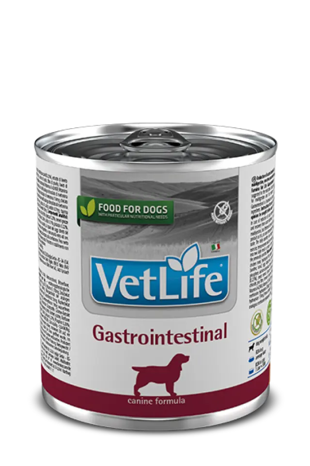 Фото Корм вологий для собак Фарміна Vet Life Gastrointestinal при захворюванні ШКТ купити за ціною ₴245.00