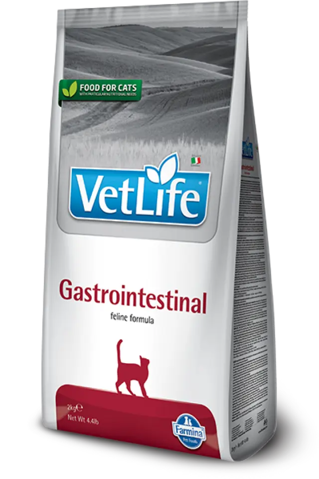 Фото Корм сухий для котів Фарміна Vet Life Gastrointestinal при захворюванні ШКТ купити за ціною ₴336.00