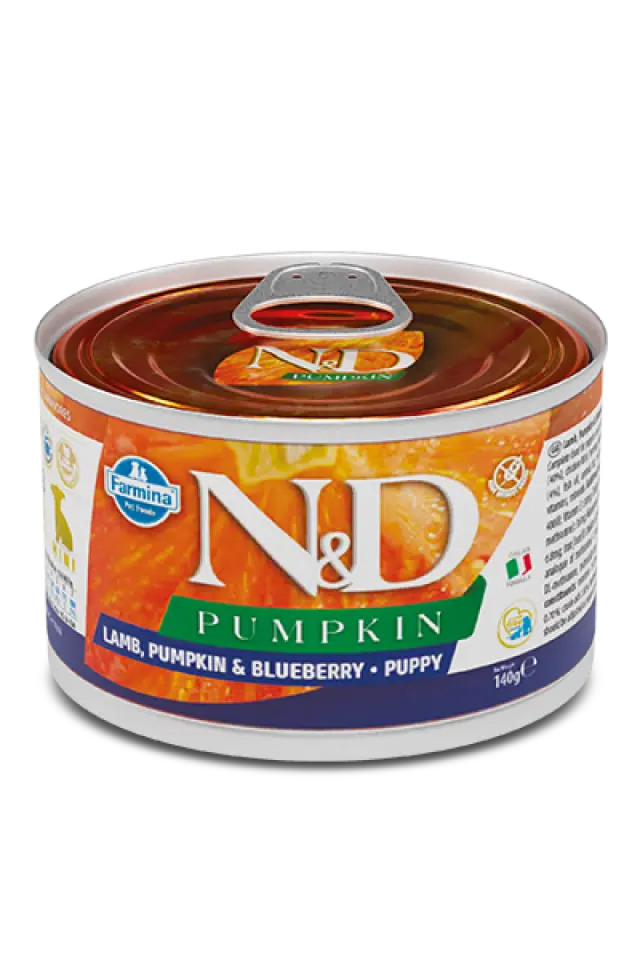 Фото Корм вологий для цуценят Фарміна N&D Grain Free PUMPKIN LAMB PUPPY MINI купити за ціною ₴127.00