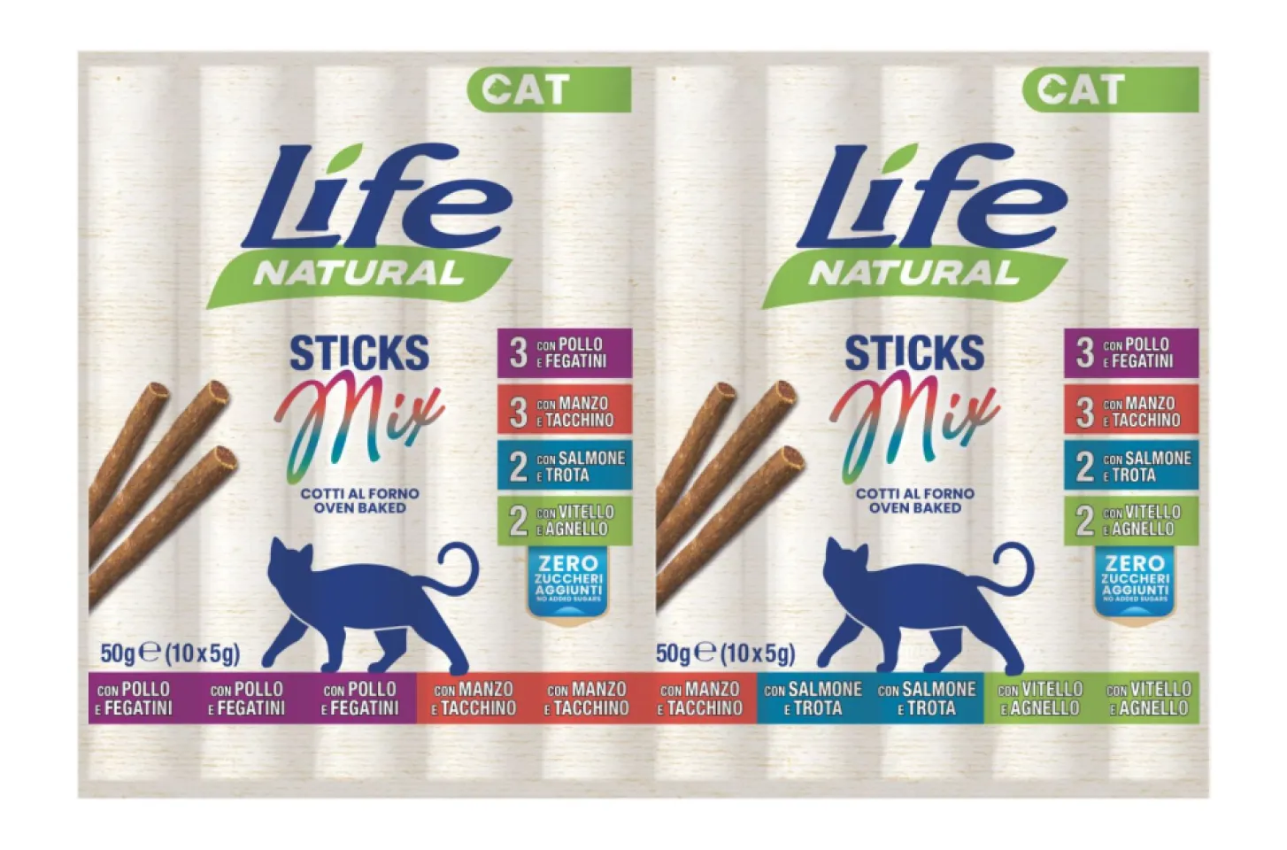 Фото LifeCat Sticks Mix Ласощі мікс смаків для котів, 50 г (10х5 г) купити за ціною ₴220.00