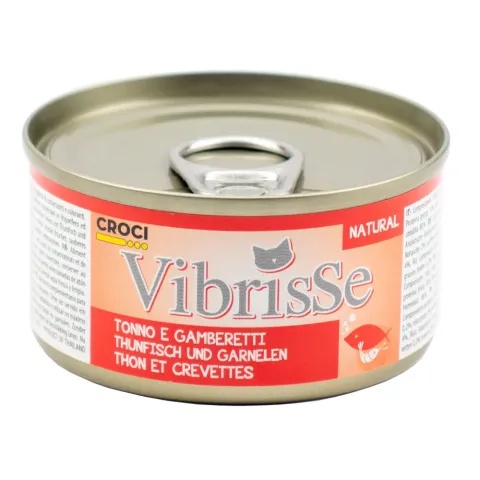Конcерва для котів VIBRISSE тунець/креветки,  70г купити за ціною ₴80.90