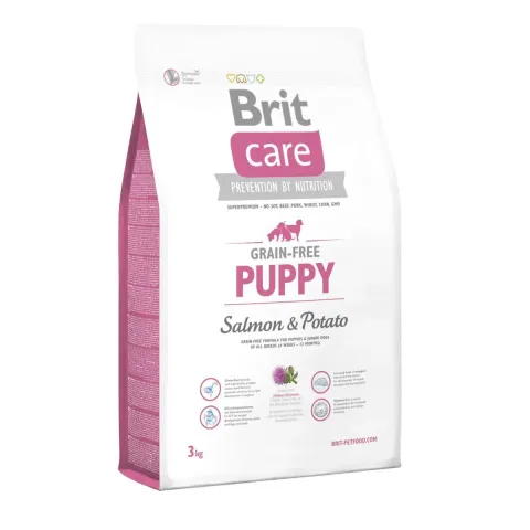 Бріт Кеа для собак Корм Brit Care GF Puppy Salmon and Potato Бріт Кер для цуценят з лососем, 3кг купити за ціною ₴954.00