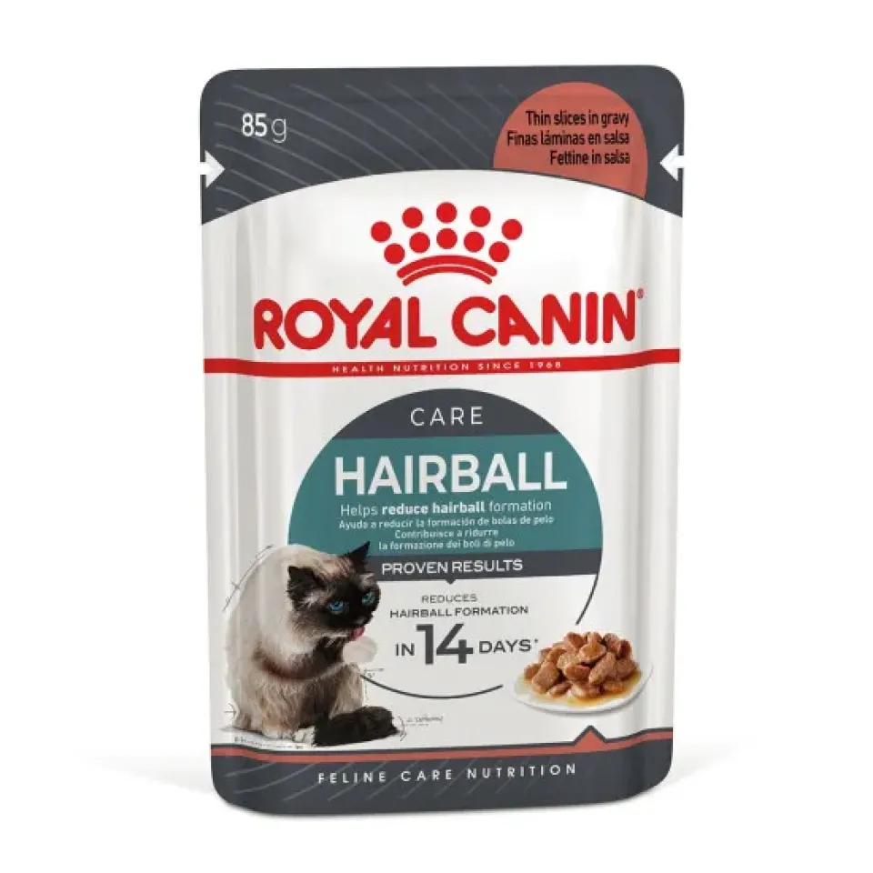 Фото Роял Канін Royal Canin Hairball Care wet in gravy для виведення шерсті у соусі купити за ціною ₴57.60