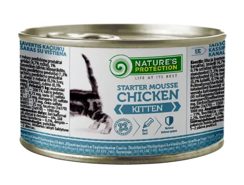 Корм для котів консервований NP Kitten Starter Mousse Chicken 200 g купити за ціною ₴176.00