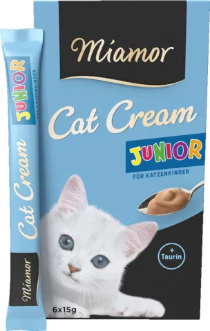 Кремові ласощі для кошенят Міамор Miamor Cat Cream Junior з куркою та таурином, 1 стік купити за ціною ₴30.00