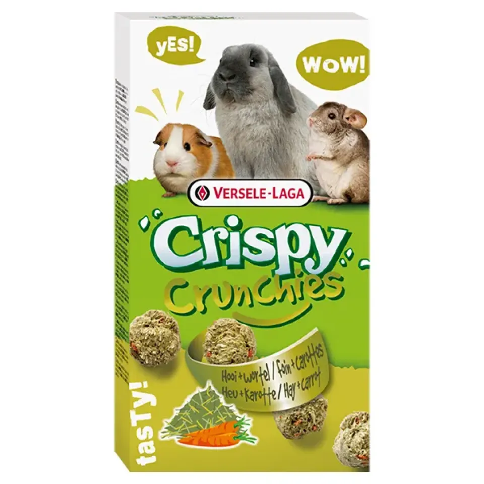 Фото Versele-Laga Crispy Crunchies Hay + Carrot КРІСПІ ПЕЧИВО СІНО ТА МОРКВА ласощі для кроликів, гризунів купити за ціною ₴266.00