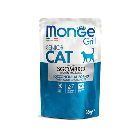 Monge Cat GRILL Senior Монж макрель (скумбрія) корм вологий для котів купити за ціною ₴47.00