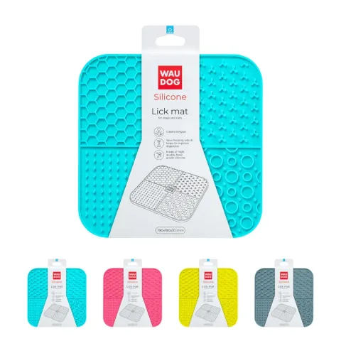 Килимок для злизування WAUDOG Silicone, 190х190х10 мм, блакитний купити за ціною ₴206.00
