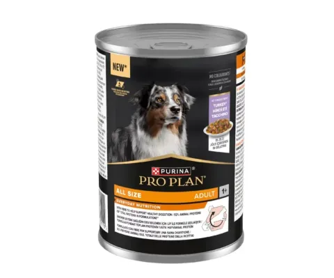 Pro Plan Adult Turkey Вологий корм для собак шматочки індички в желе купити за ціною ₴130.10