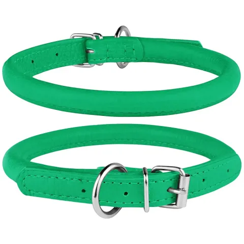 Нашийник для собак Barksi круглий шкіряний Салатовий  XS(00015) купити за ціною ₴124.20