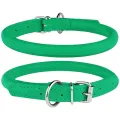 Фото Нашийник для собак Barksi круглий шкіряний Салатовий  XS(00015) купити за ціною ₴124.20