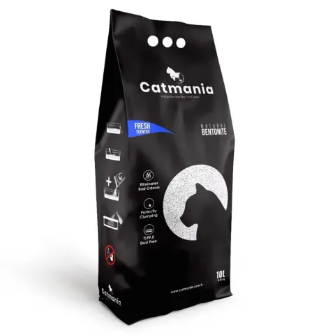 Бентонітовий наповнювач  CATMANIA свіжість + блакитні гранули, 10л купити за ціною ₴402.90