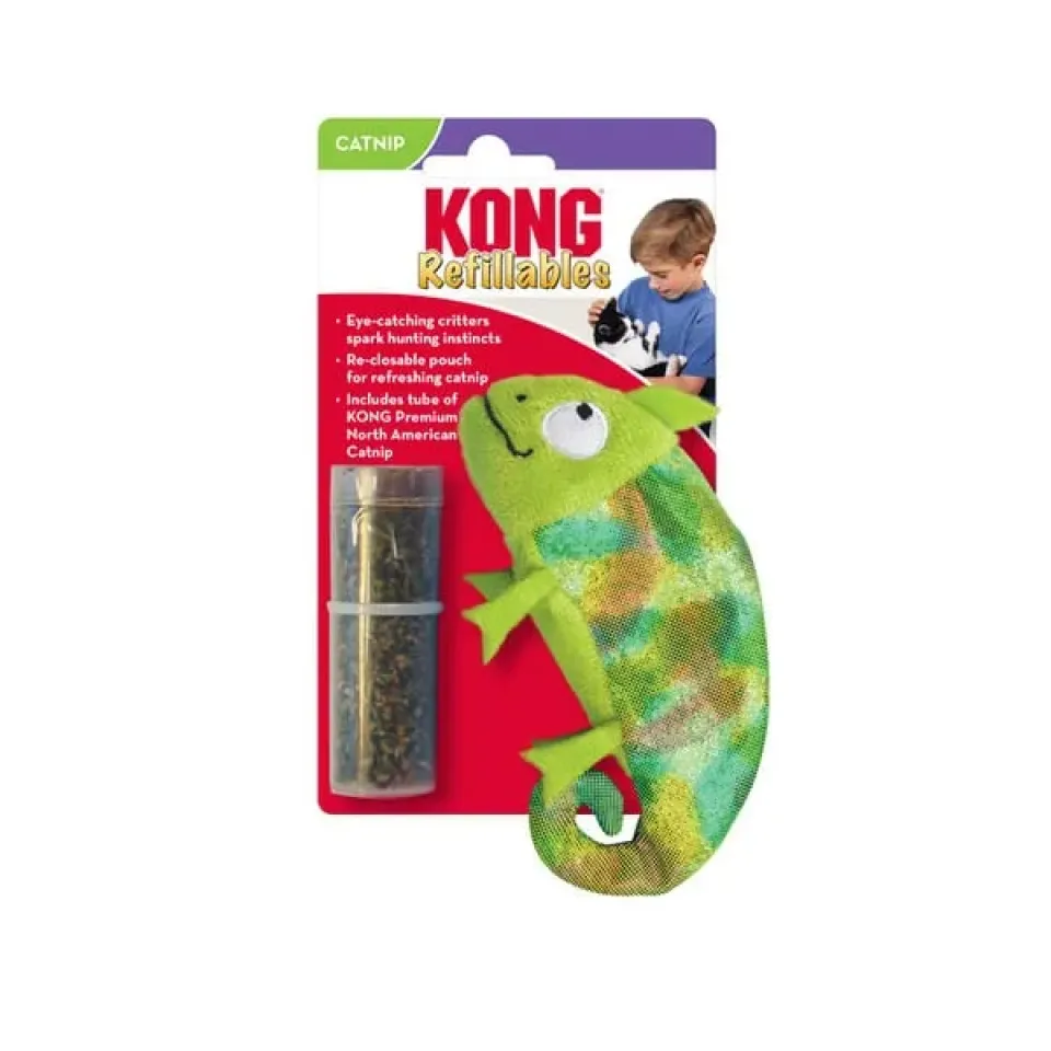 Фото Іграшка для котів KONG Refillables Chameleon Хамелеон, змінний блок із котячою м'ятою купити за ціною ₴439.00