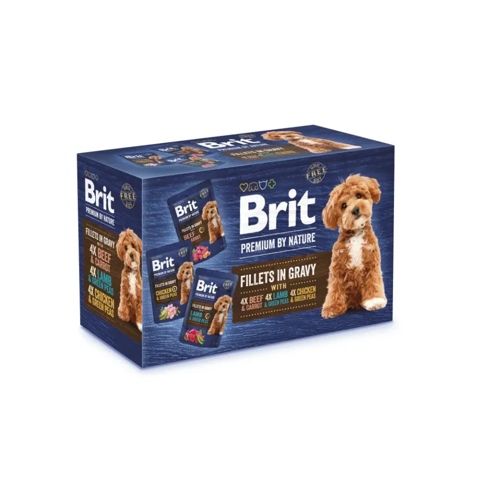 Фото Корм вологий Бріт преміум Brit Premium Fillets in Gravy Multipack д/собак малих порід філе в соусі Мультипак 12 ш купити за ціною ₴579.00
