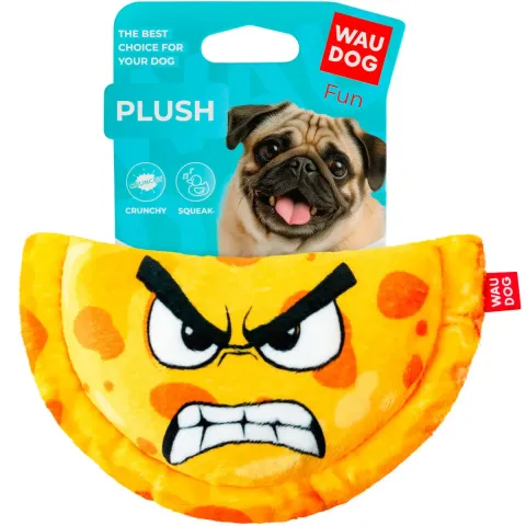 Іграшка для собак WAUDOG Fun Plush Чебурек, плюш, 20х13 см, Жовтий купити за ціною ₴199.00