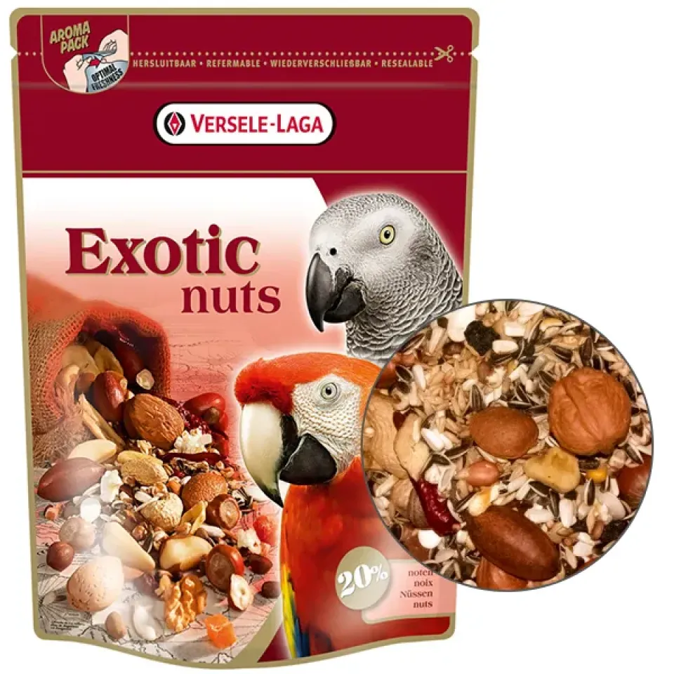 Фото Versele-Laga Prestige Premium Parrots Exotic Nuts ВЕРСЕЛЕ-ЛАГА ПРЕСТИЖ ПРЕМІУМ ЕКЗОТИЧНІ ГОРІХИ купити за ціною ₴476.00