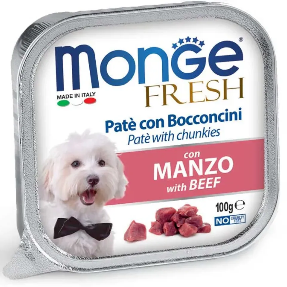 Фото Корм вологий для собак Монж Monge Dog FRESH з яловичиною купити за ціною ₴53.00