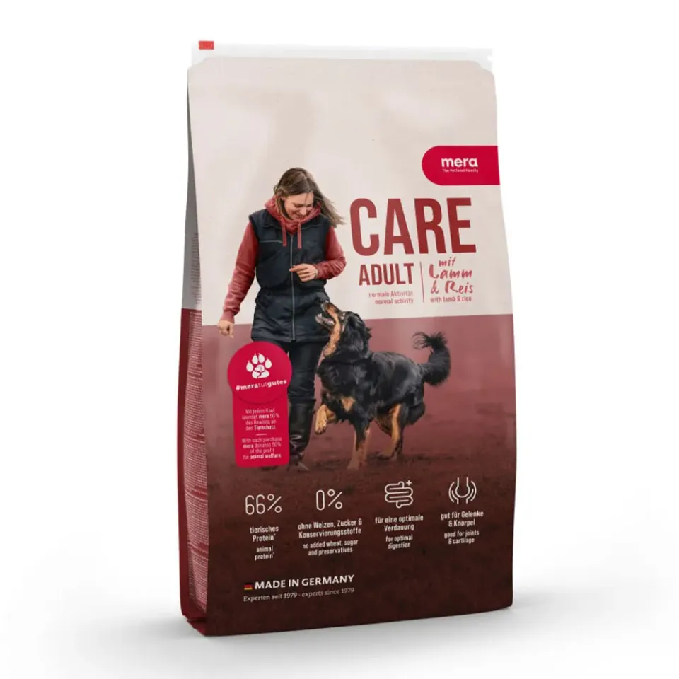 Фото Сухий корм Мера для собак MERA CARE Adult Lamb&Rice з ягням і рисом, 1 кг купити за ціною ₴341.20