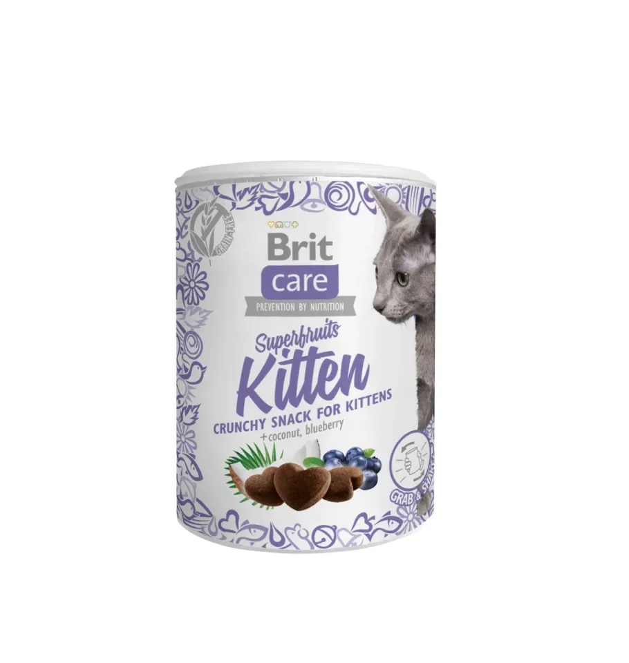 Фото Бріт Кеа для котів Ласощі Brit Care Cat Snack Superfruits для кошенят купити за ціною ₴269.00
