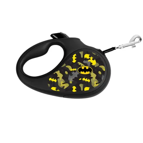 Повідець-рулетка для собак WAUDOG R-leash, малюнок "Бетмен Візерунок", XS, до 12 кг, 3 м, світловідбиваюча стрічка чорний купити за ціною ₴603.10