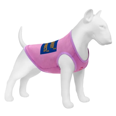 Майка для собак WAUDOG Clothes малюнок "Сміливість", сітка, XS, B 26-29 см, C 16-19 см рожевий купити за ціною ₴163.00
