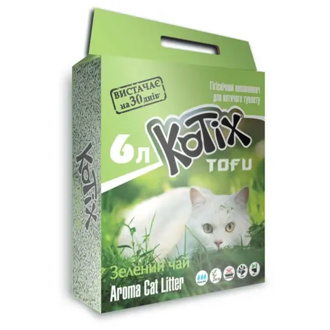 Котікс Тофу Соєвий наповнювач Kotix Tofu Green Tea купити за ціною ₴356.10