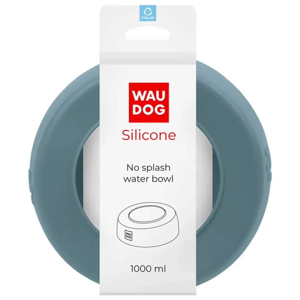 Фото Миска-непроливайка WAUDOG Silicone 1 л сірий купити за ціною ₴365.00