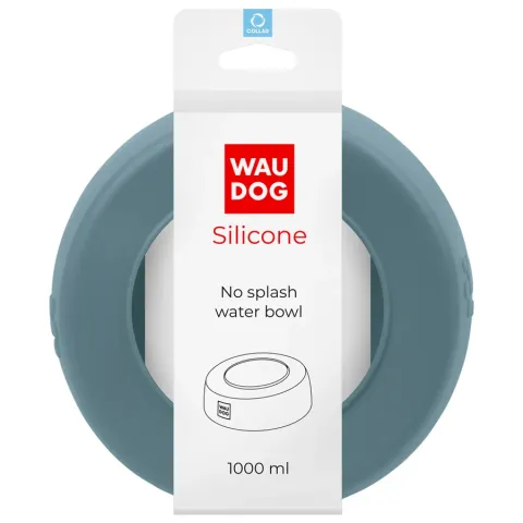 Миска-непроливайка WAUDOG Silicone 1 л сірий купити за ціною ₴331.00