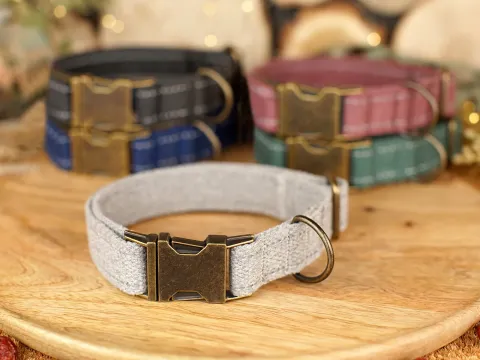 Нашийник для собак Bronzedog Сotton Antiq Світло-Сірий  XS(401/1515) купити за ціною ₴93.60