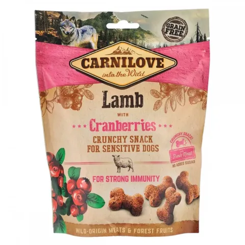 Карнілав для собак Ласощі Carnilove Dog Crunchy Snack з ягням та журавлиною купити за ціною ₴229.00