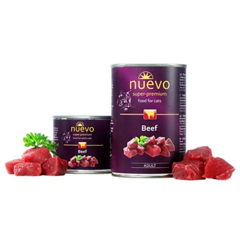 Корм конс. NUEVO ADULT з яловичиною, для котів, 200г купити за ціною ₴92.00