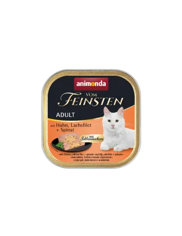 Корм для котів Animonda Vom Feinsten Adult with Chicken, Salmon filet + Spinach (курка, лосось та шпинат) купити за ціною ₴58.00