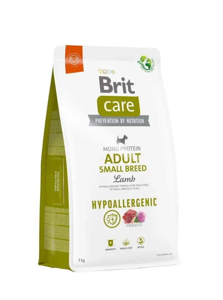 Фото Бріт Кеа для собак Корм Brit Care Hypoallergenic Adult Small Breed з ягням купити за ціною ₴2699.00