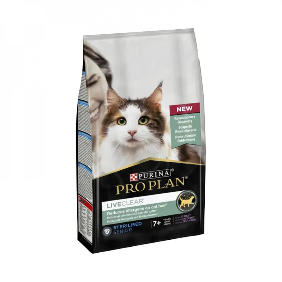 Фото ProPlan Cat Sterilized LiveClear Senior 7+ з індичкою купити за ціною ₴707.50