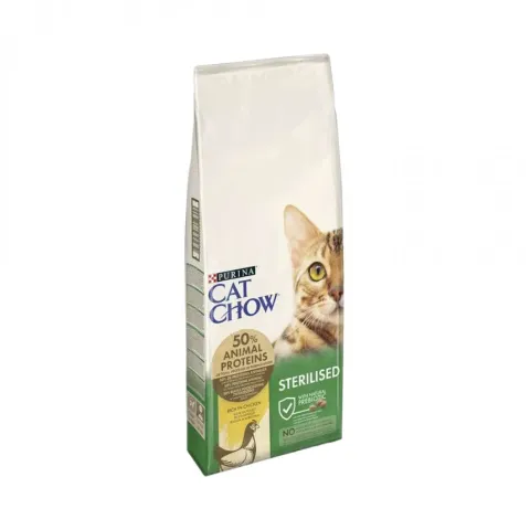 Кет чау сухий корм CAT CHOW Sterilized для стерилізованих котів з куркою, 1,5кг купити за ціною ₴271.49