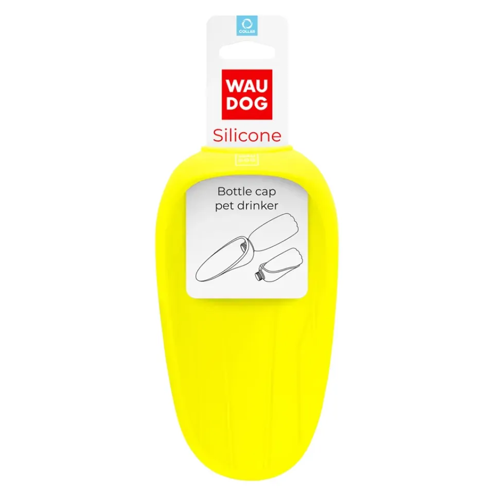 Фото Поїлка-насадка на пляшку WAUDOG Silicone, 165х90 мм жовтий купити за ціною ₴141.00