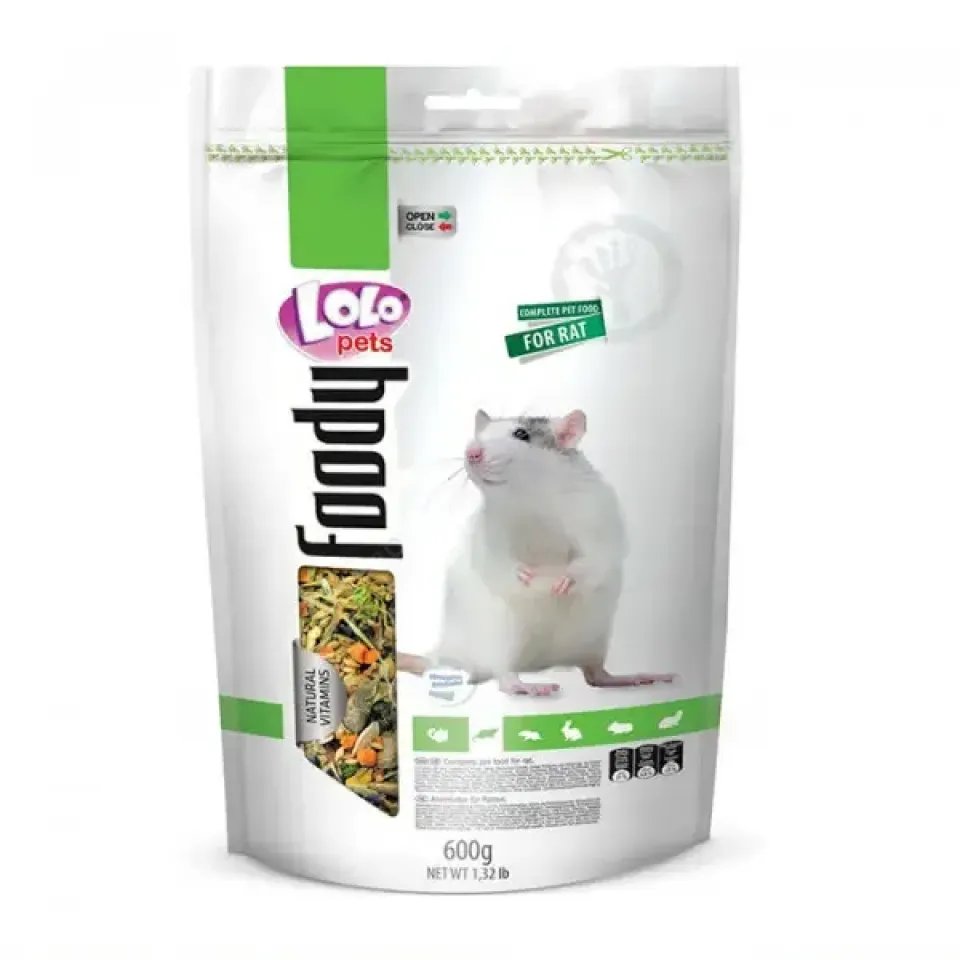 Фото Лоло Петс Lolo Pets Doypack Повнораціонний корм для декоративних щурів, 600 г купити за ціною ₴186.00