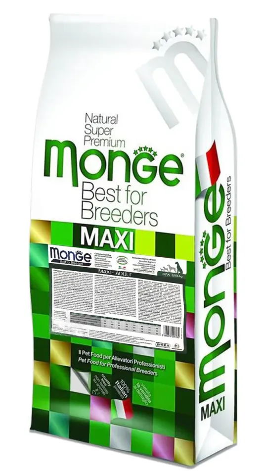 Фото Monge Dog Maxi Adult сухий корм Монж для собак великих порід, курка з рисом, 15кг купити за ціною ₴3900.00