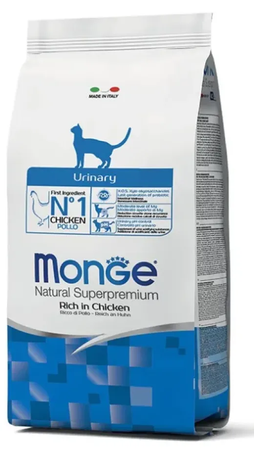 Фото Monge Superpremium Cat URINARY сухий корм Монж із куркою для профілактики сечокам’яної хвороби в дорослих котів купити за ціною ₴3700.00