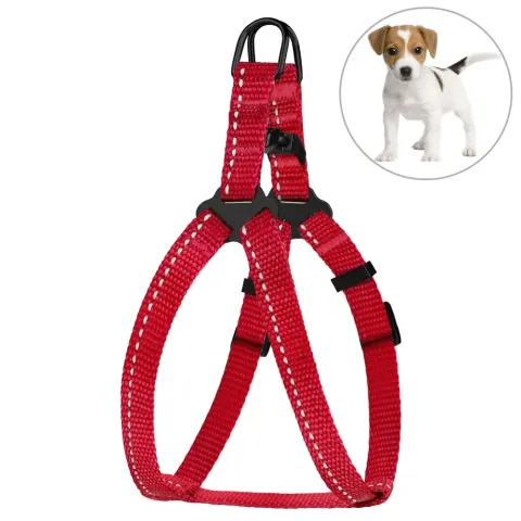 Шлея для Собак Дрібних Порід BronzeDog Active Нейлонова зі Світловідбиттям Червона  2XS(68/1303/Т) купити за ціною ₴197.00