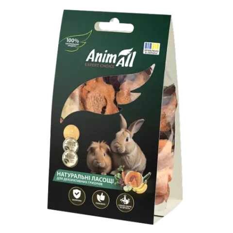 AnimAll Ласощі для гризунів, 50 г. Cушений овочевий мікс з цукіні купити за ціною ₴94.00