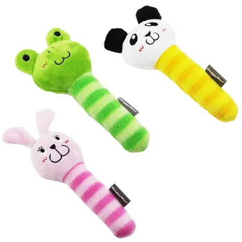 DoggyMan Stick Animals ДОГГІМЕН СТІК ЗАЄЦЬ ЖАБКА ПАНДА м’яка іграшка з пищалкою для собак, 1шт купити за ціною ₴134.00