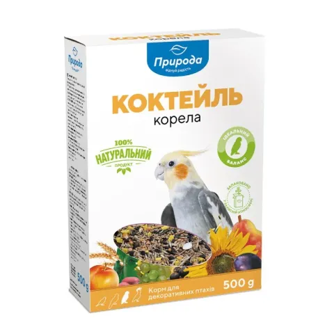 Корм Природа Коктейль для середніх папуг Корела 500г купити за ціною ₴121.00