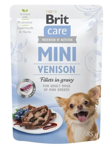 Бріт Кеа для собак вологий  Корм Brit Care Mini pouch з філе дичини в соусі 85г купити за ціною ₴79.00