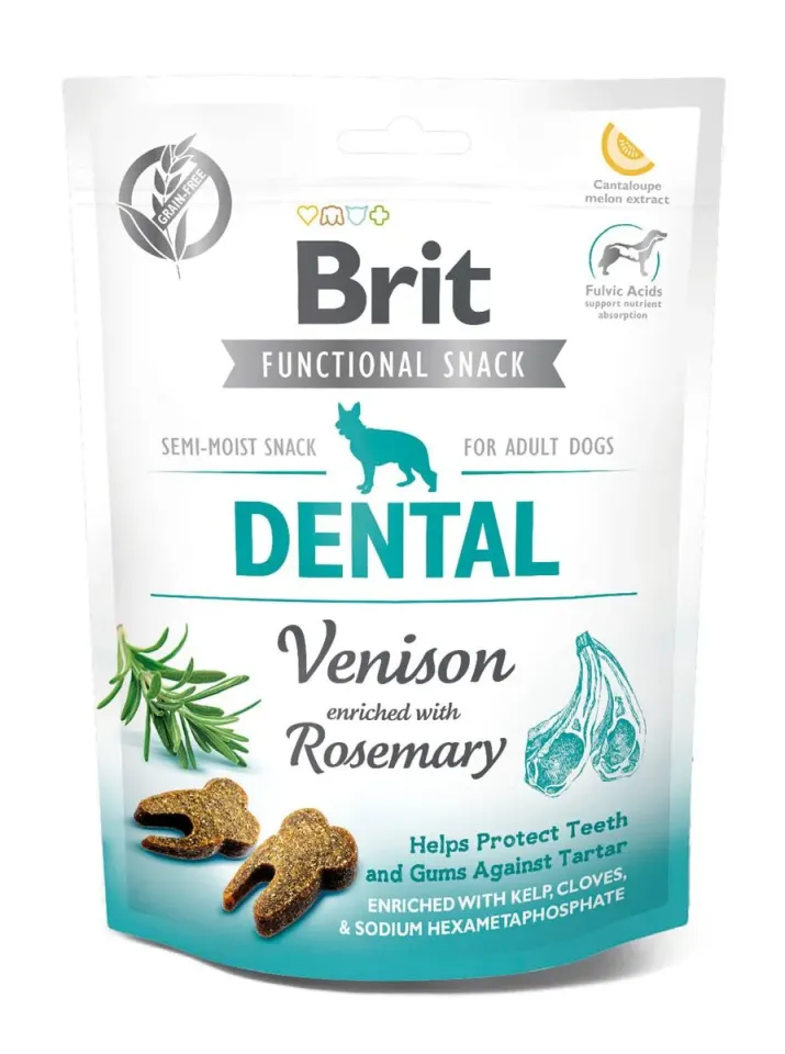 Фото Бріт Кеа для собак Ласощі Brit Dog Functional Snack Dental з олениною та розмарином купити за ціною ₴259.00