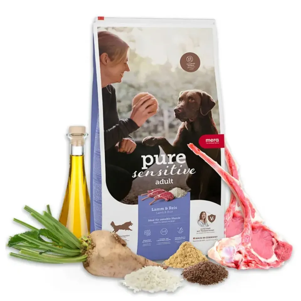 Фото Сухий корм Мера для собак MERA pure sensitive ADULT Lamm & Reis з ягням та рисом купити за ціною ₴4516.10