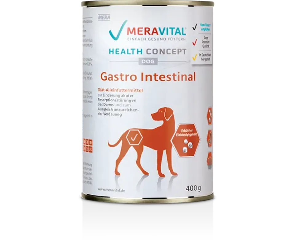 Фото Вологий корм MERA MVH Gastro Intestinal консерви для дорослих собак при розладах травлення 400 гр купити за ціною ₴225.50